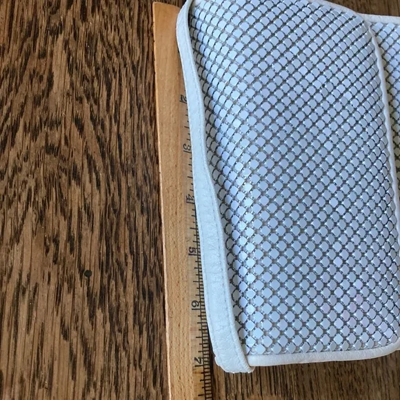 WHITING and DAVIS INT’L wh. enamel pieced metal clutch or shoulder bag $39 - Picture 4 of 12